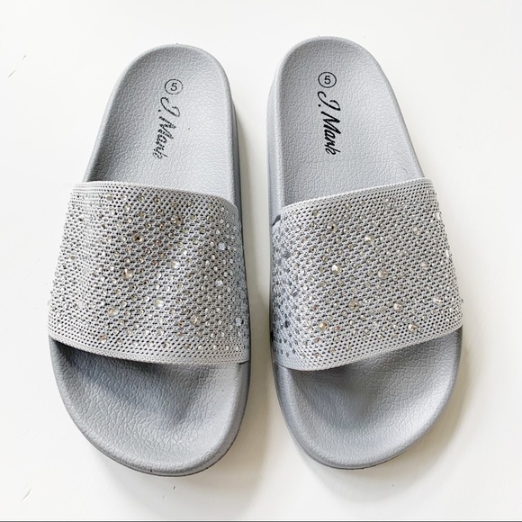 J. Mark Silver Slide Sandals - Picture 2 of 5